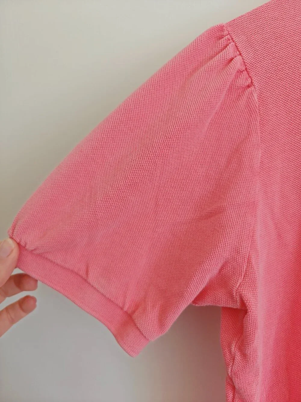 Tuckernuck Powder Pink Pique Puff Sleeve Peggy Polo Top Size XS